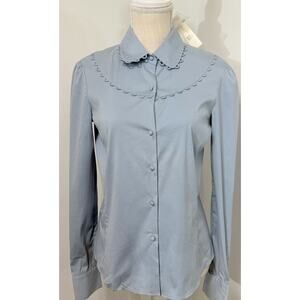 New THEORY Dress Shirt Long Sleeve Button up Marek Sky Blue Luxe Sz s NWT $230